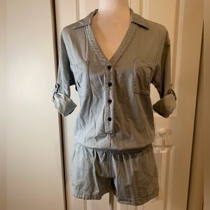NWOT Honey Punch Chambray Romper